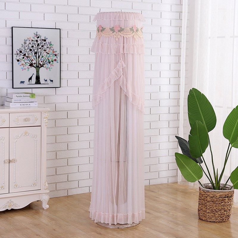 开机不取圆柱形空调罩欧式蕾丝布艺客厅立式柜机圆柱空调防尘套,收纳整理,餐桌罩,淘宝优惠券,粉丝福利购,淘宝优惠卷