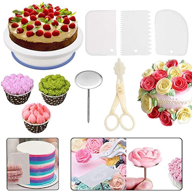 423件套烤盘蛋糕转台套装 裱花嘴翻糖工具硅油纸烘焙套装