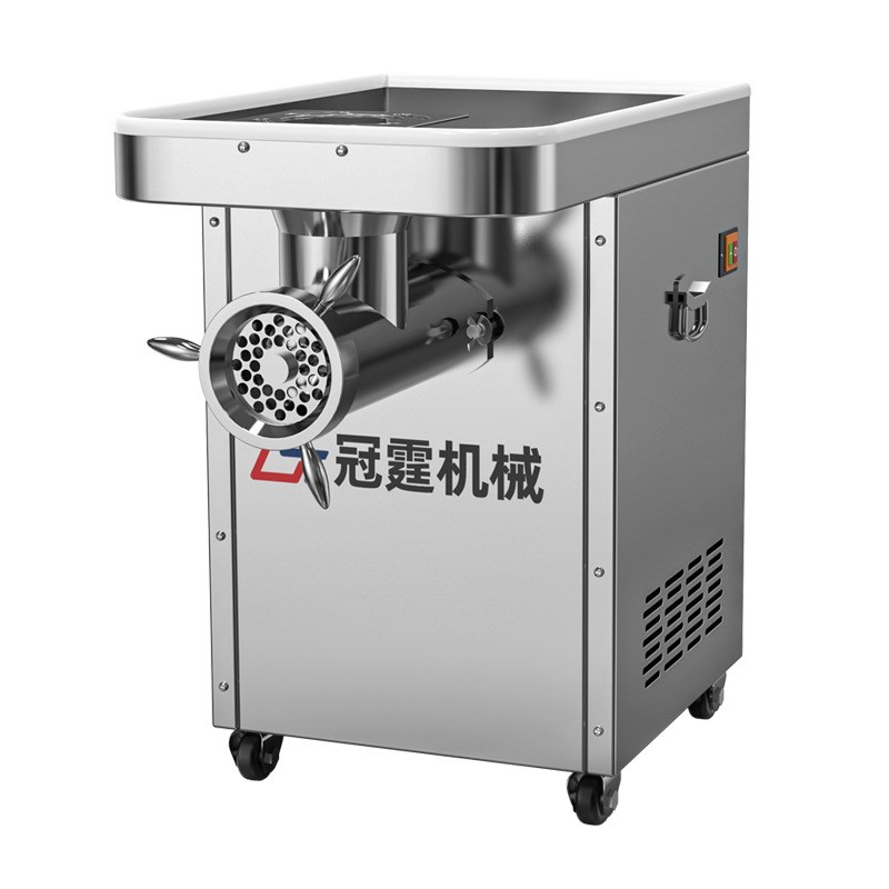 冠霆商用大功率绞肉机不锈钢32型电动绞馅灌肠大型42型绞冻肉鸡架