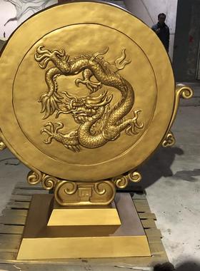 精工纯铜大鼓雕塑户外售楼部广场公园装饰铜工艺品大型摆饰