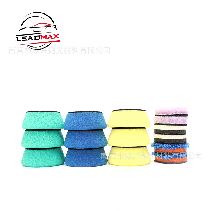 36件套1/2寸细节抛光轮海绵盘DA羊毛盘收蜡盘汽车小面积抛光套装