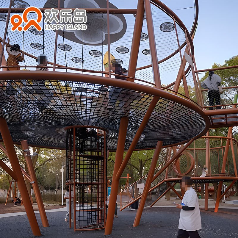 爬网绳网攀爬架设计景区无动力乐园户外儿童乐园非标游乐设备定做