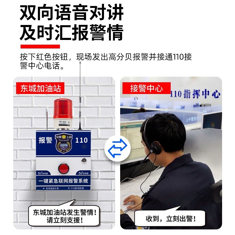110联网校园防欺凌一键报警器 语音对讲4G拨号联动学校报警主机