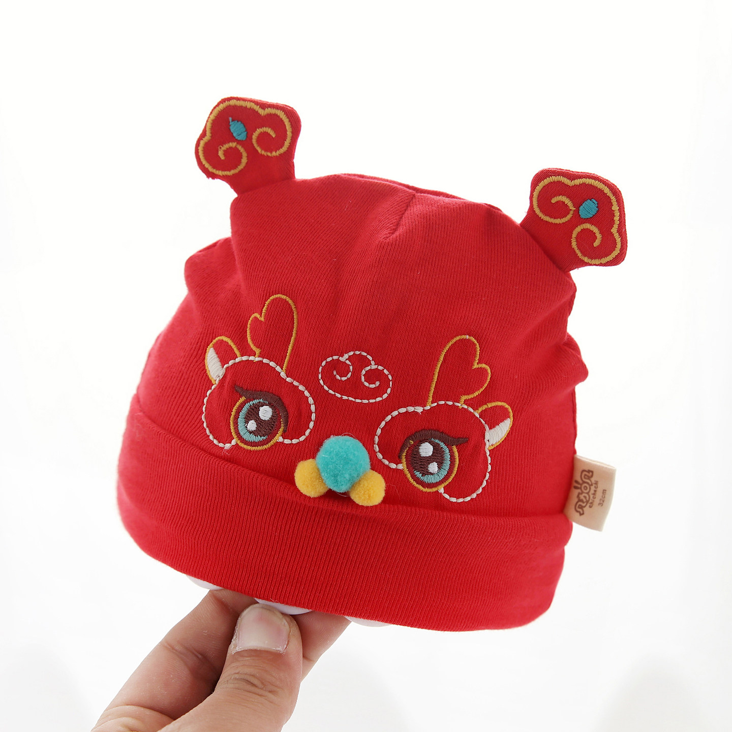 婴儿帽子春秋季薄款宝宝男洋气胎帽新生儿护耳帽红色喜庆护囟门帽,童装/婴儿装/亲子装,帽子,淘宝优惠券,粉丝福利购,淘宝优惠卷