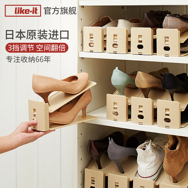 Likeit日本进口鞋架收纳神器双层图片