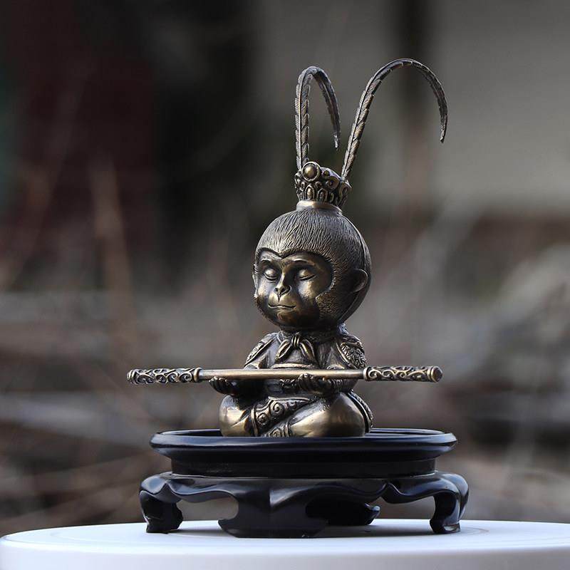 孙悟空茶宠特A级黄铜茶道零配件齐天大圣创意车载茶桌饰品桌面,餐饮具,茶宠摆件,淘宝优惠券,粉丝福利购,淘宝优惠卷