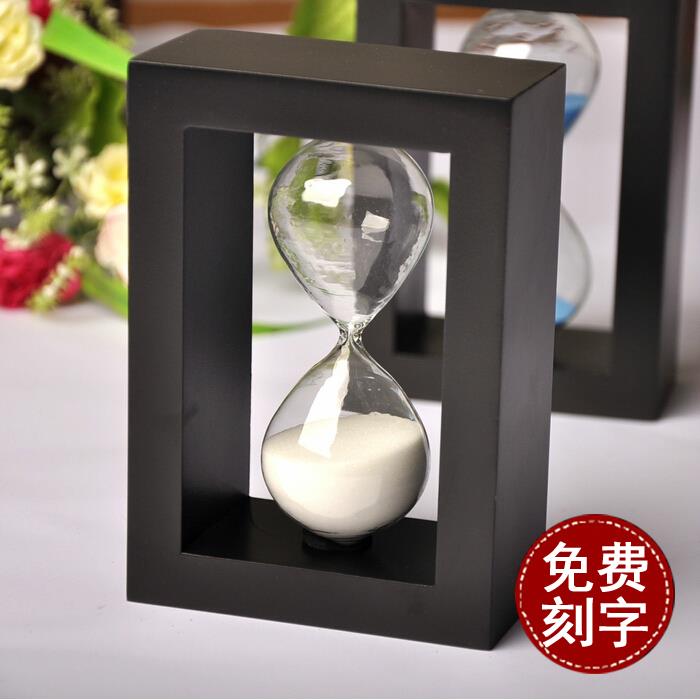 3/10分钟木框沙漏计时器创意家居摆件生日礼物刻字送老师同学女友