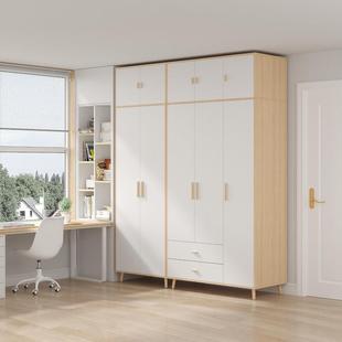 可比熊实木衣柜家用卧室衣橱组合柜子简约现代储物柜小户型收纳柜