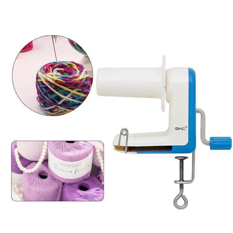 SKC小型手动绕线机器手摇制作毛线团摇线机毛线快速双头绕线机