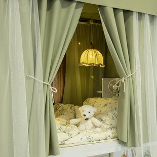 简单点学生宿舍强遮光床帘上铺u型双滑轨道大学寝室下铺隐私帘子