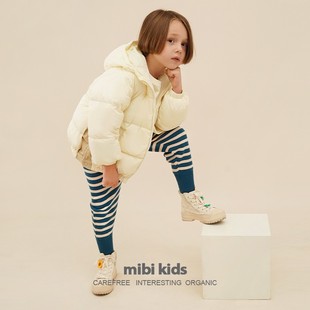 女童针织裤 新款 男童条纹休闲裤 收脚裤 mibi儿童裤 宝宝毛线裤 子秋季