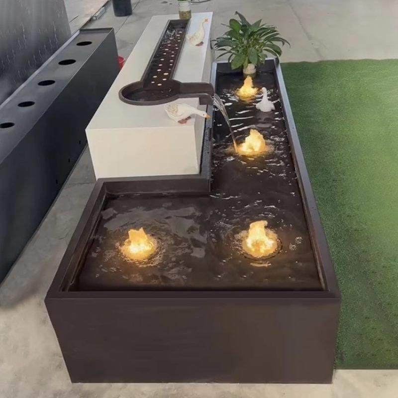 不锈钢涌泉流水池摆件庭院花园鱼池流水景观喷泉现代成品水景造景,金属材料及制品,不锈钢制品,淘宝优惠券,粉丝福利购,淘宝优惠卷