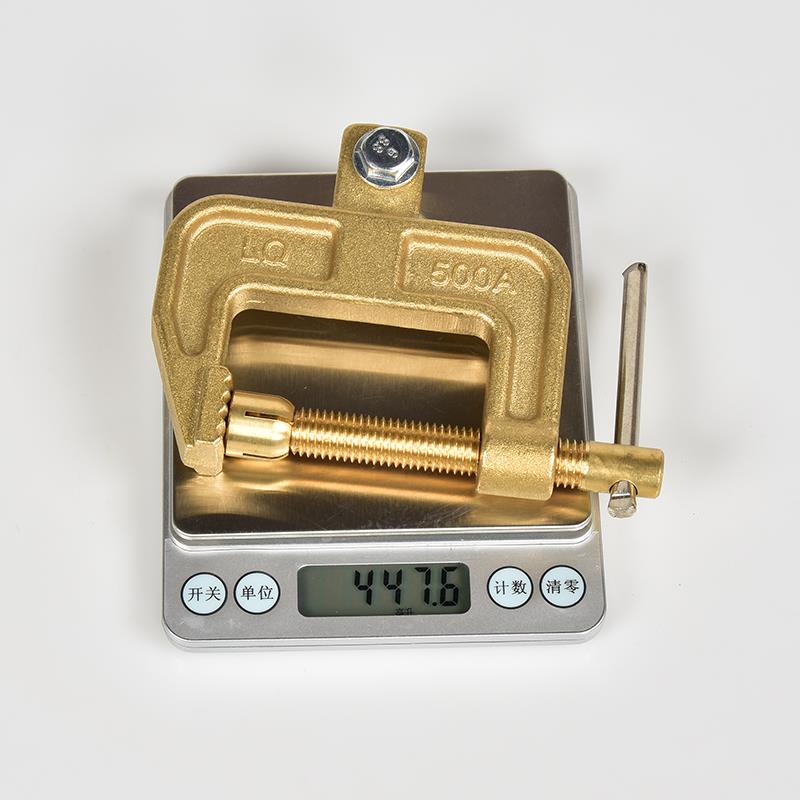 包邮 C型500A全铜接地夹大电流船厂工业搭铁夹子地线钳焊把钳配件