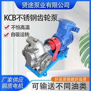 304不锈钢齿轮泵KCB系列齿轮油柴油机油抽油泵自吸泵工业用现货