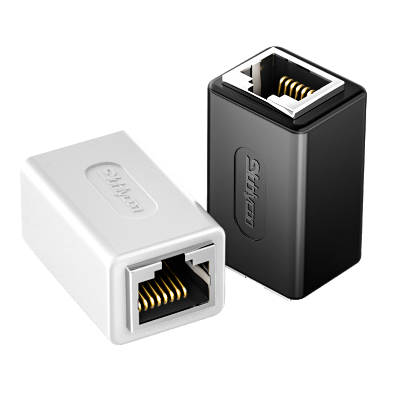 网线对接头延长器网络直通头转接头RJ45千兆宽带水晶头转接口双通