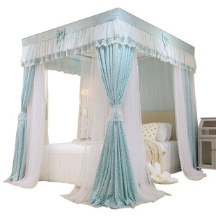 蚊帐家用公主风落地式 2023新款 物理遮光加密高级卧室挡风高端床幔