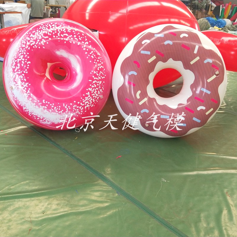 PVC充气甜甜圈气模充气汉堡薯条食品气模美食节装饰升空悬挂气模