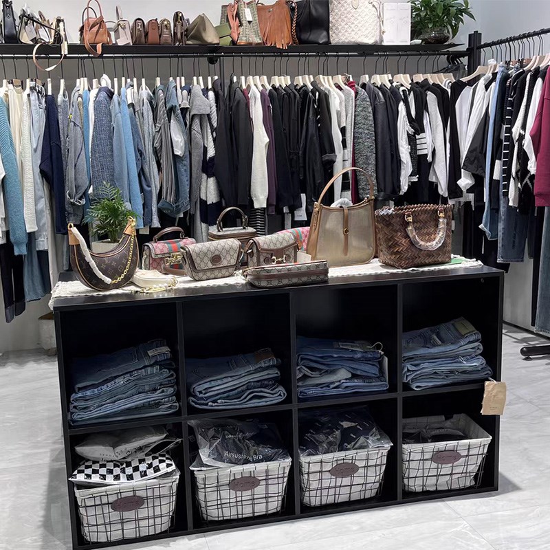 服装店双面格中岛桌展示柜台女装店铺中间摆放陈T列流水台展示桌