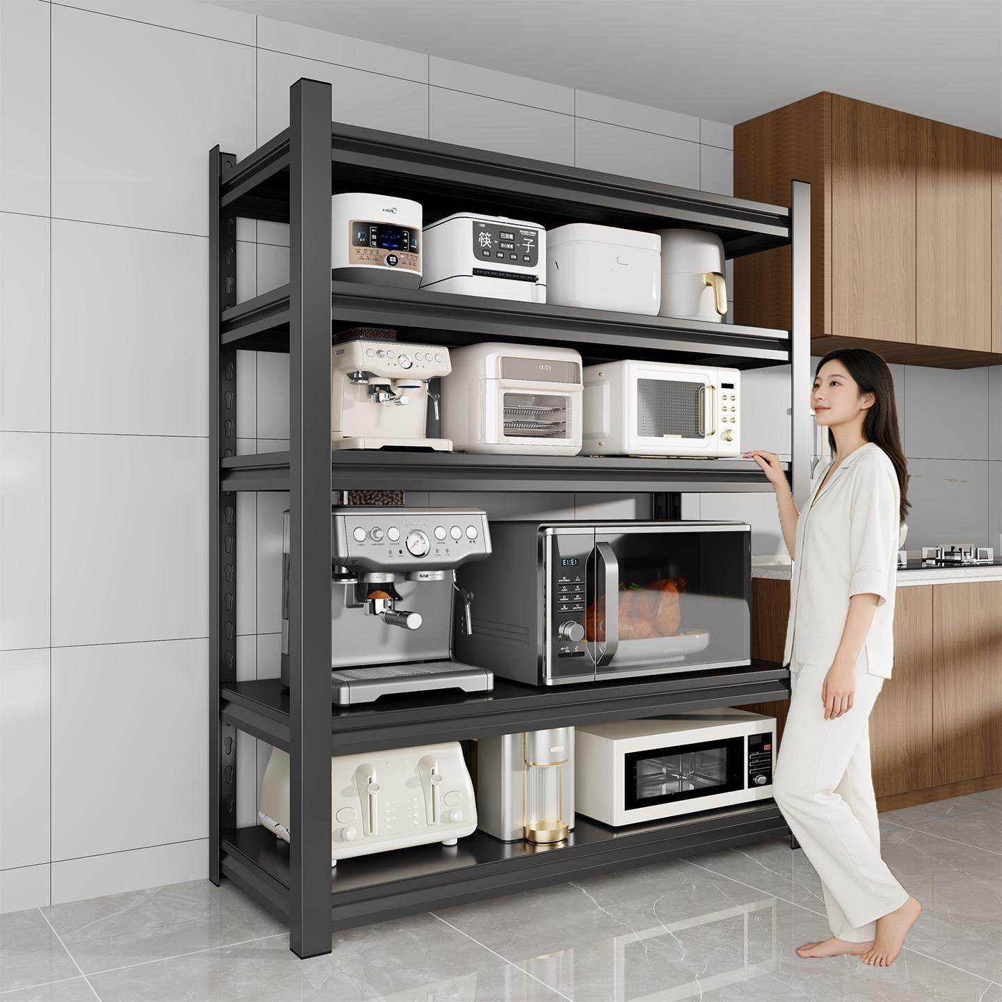 厨房多功能置物架落地多层电饭煲微波炉收纳架家用钢制储物铁架子,厨房/烹饪用具,微波炉置物架,淘宝优惠券,粉丝福利购,淘宝优惠卷