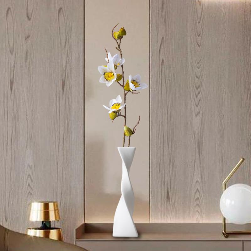 创意艺术花瓶细长插花客厅餐桌电视机柜入户玄关装饰摆件仿真花