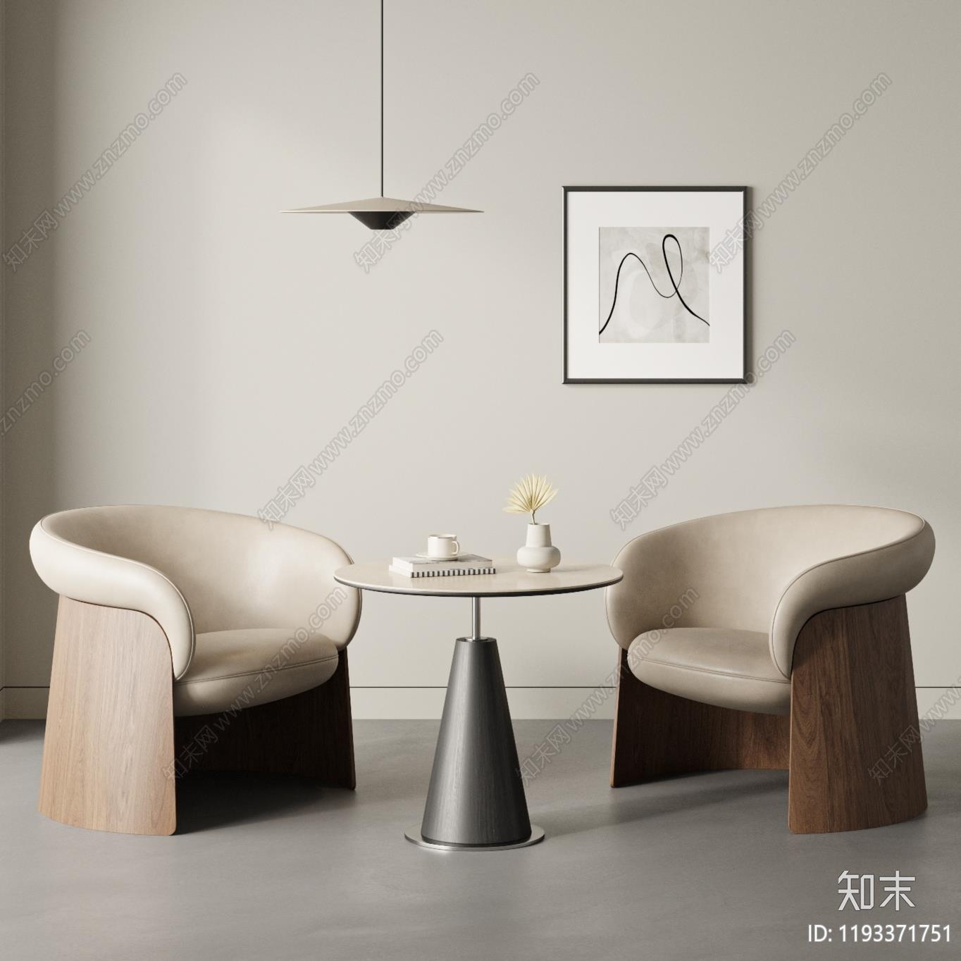 休闲单人沙发茶几组合休息区商务酒店会客区洽谈接待一桌两椅组合