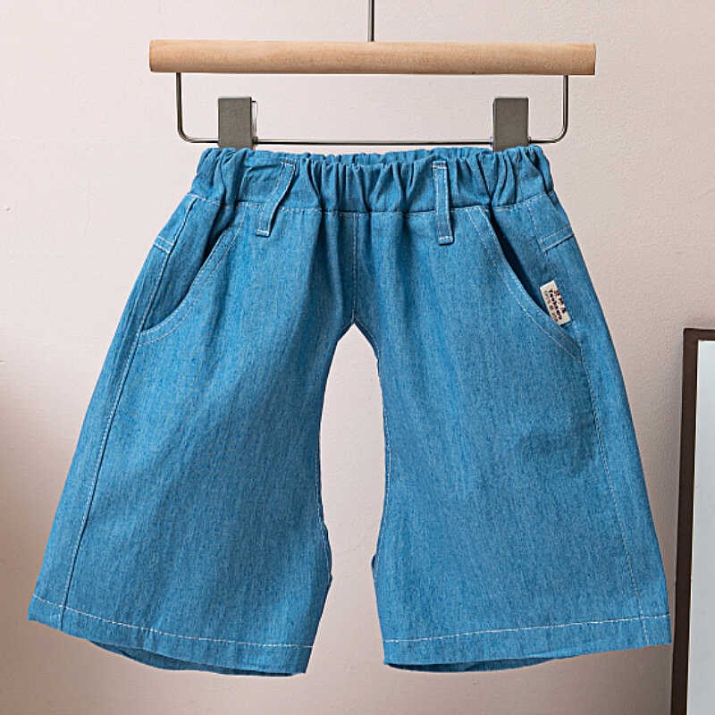 宝宝开裆短裤纯棉夏装男童洋气女童休闲中裤裤子夏季开档超轻薄