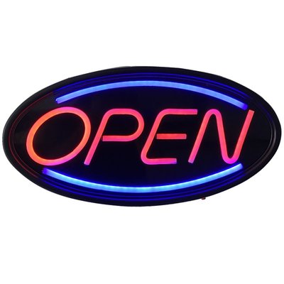 open sign霓虹灯广告牌玻璃门橱窗悬挂发光led灯牌营业中挂牌带灯