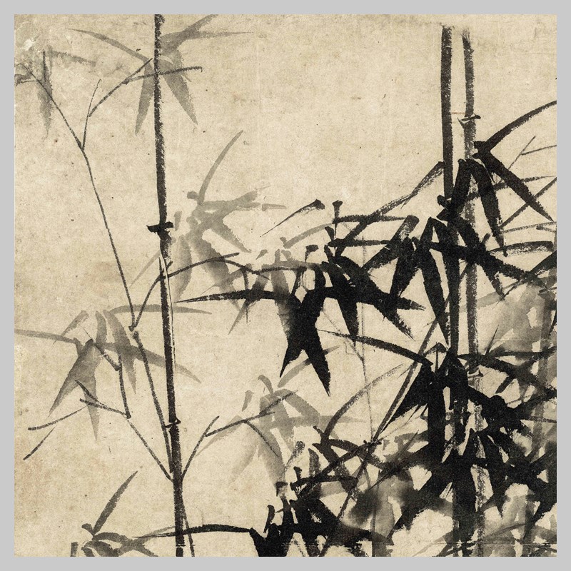 清 郑板桥 墨竹图 横幅字画 艺术微喷复制品 宣纸花鸟水墨国画