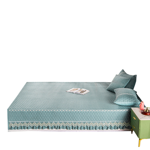 纯棉榻榻米床盖定制农村大炕垫子炕盖四季通用炕罩防滑床单一面裙