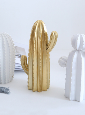 北欧简约仙人掌摆件创意家居装饰品客厅卧室电视柜仙人柱摄影道具