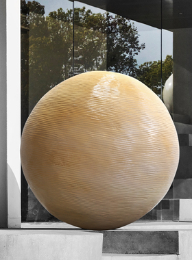 境泉木雕圆球酒店大堂橱窗角落大型落地摆件售楼处大厅雕塑艺术品