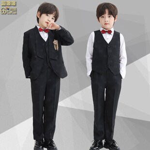 儿童西装套装唱歌钢琴主持走秀礼服男童生日婚礼庆典演出英伦西服