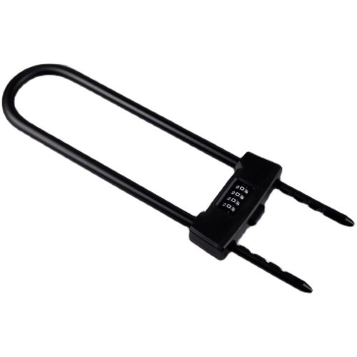 嘉仕杰密码锁玻璃门锁推拉门U型锁商铺门店防水防盗加长合金插锁