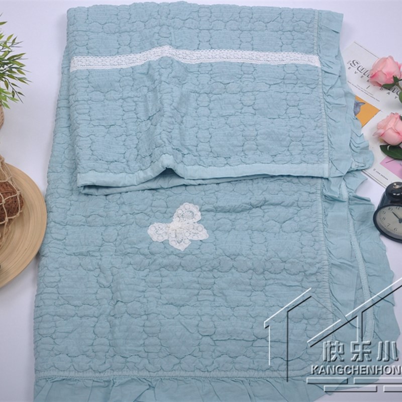 韩国竹纤维绗缝儿童婴儿被子春秋空调被四季通用被单人可机洗薄款