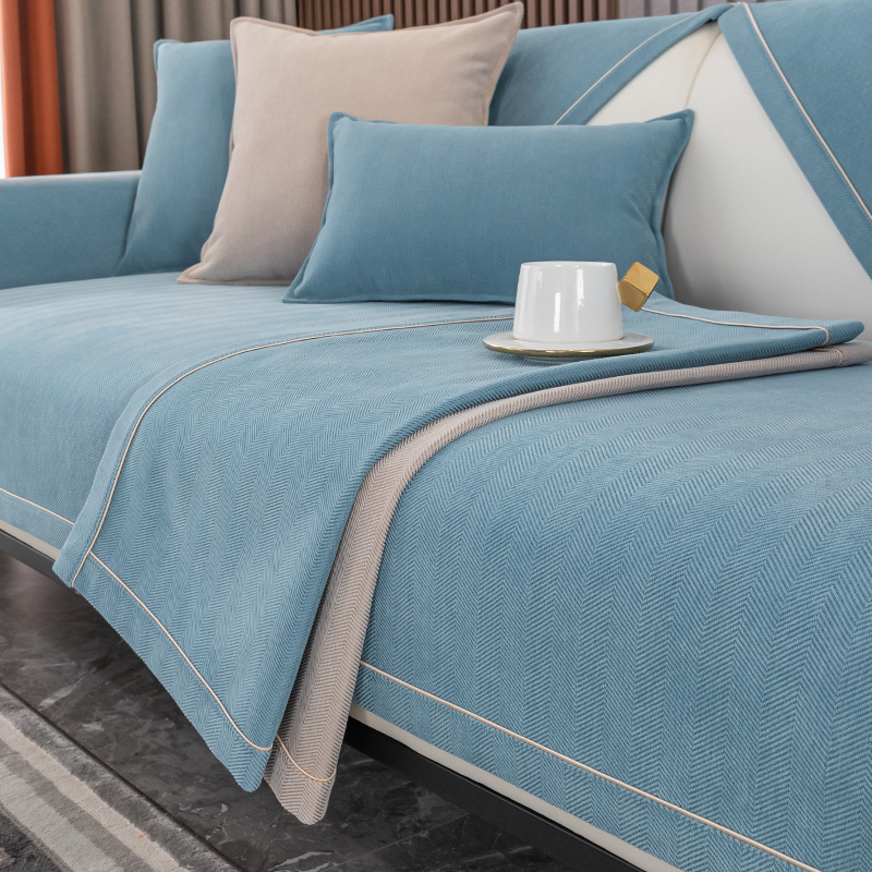 雪尼尔沙发垫子四季通用新款2023轻奢防滑皮沙发套罩盖布巾整张