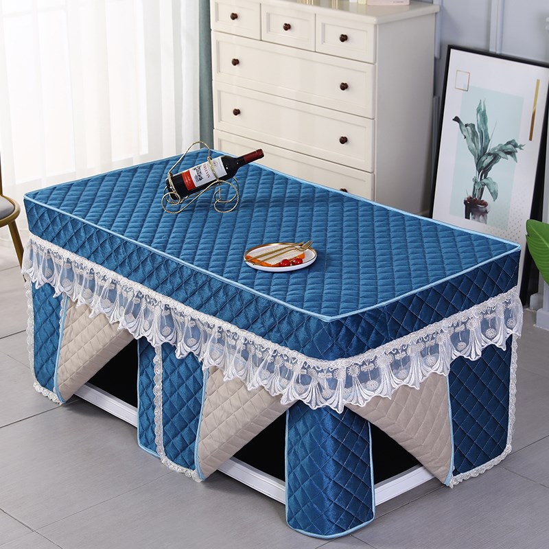 长方形烤火罩加绒加厚十二页电取暖火炉桌罩家用电炉套长方形冬季