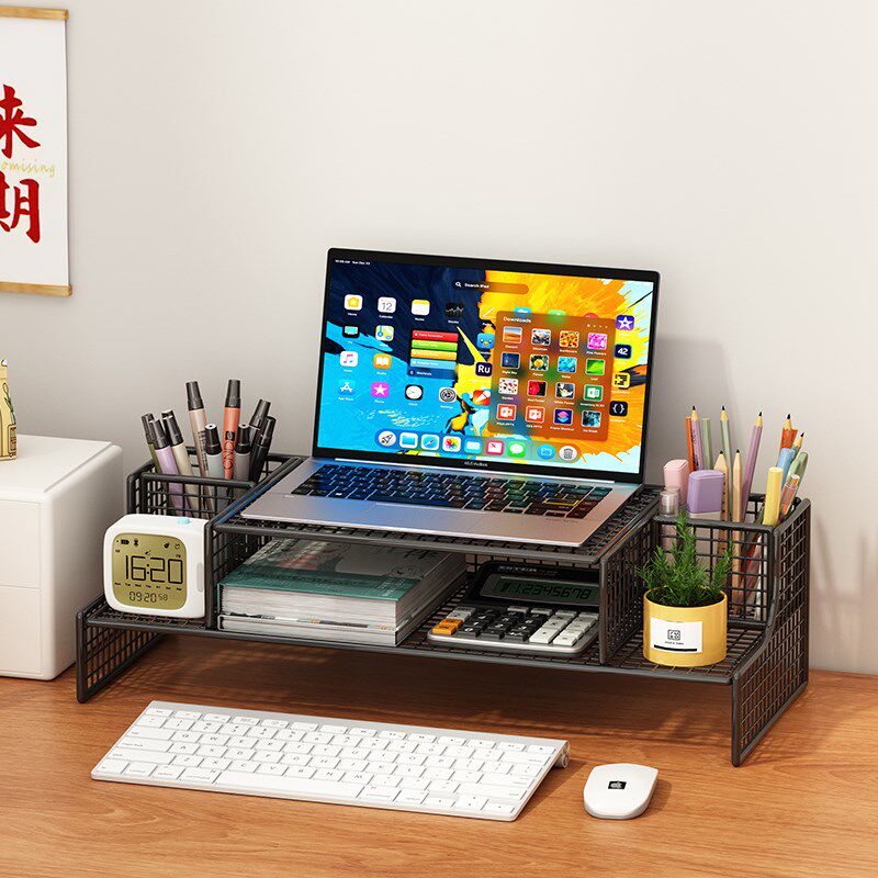电脑增高架桌面台式显示器屏幕支架笔记本底座散热架铁艺置物架子