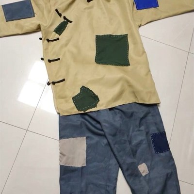 幼儿童古装男童古代平民破旧补丁衣服流浪汉乞丐叫花子表演出服装