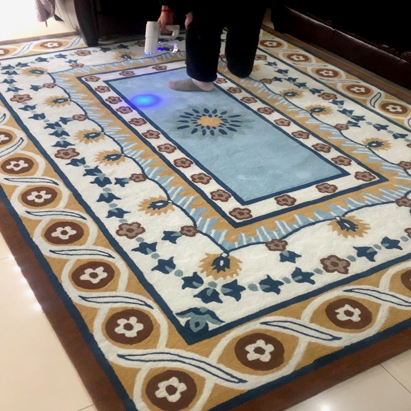 欧式美式中式样板间地毯客厅茶几沙发卧室床边书房手工腈纶地毯