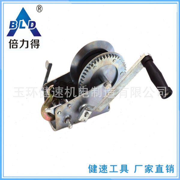 3000磅手摇绞盘空架手动绞车拖车牵引葫芦绞盘 快速拆卸手柄