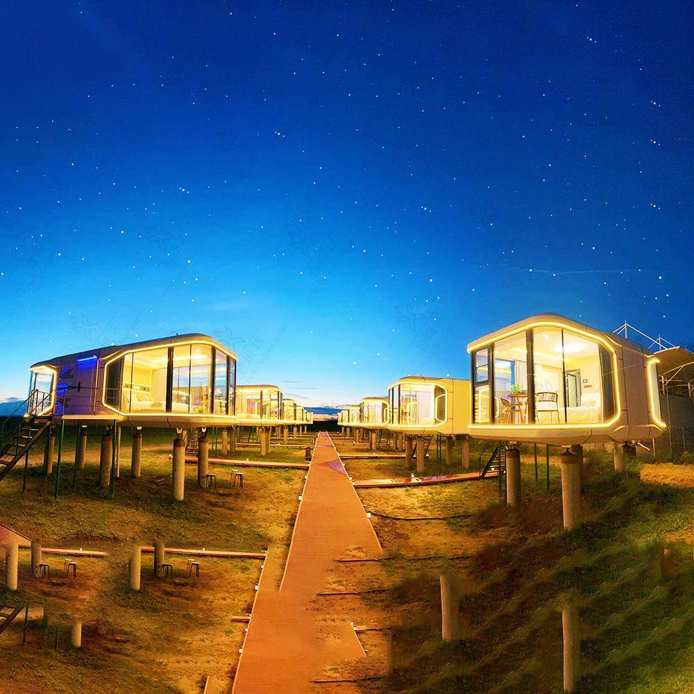 景区智慧商亭户外城市便民移动房屋公园文旅智能科技感太空舱