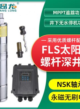 FLS螺杆太阳能潜水泵 太阳能光伏深井泵潜水泵 24V直流农业灌溉水