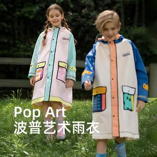 上学专用带书包位大雨披 儿童雨披男童女童小学生防水连体雨衣新款