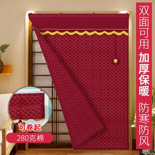 棉宽门帘加厚防风挡风隔音保温保暖防寒冷气隔断挂帘冬天新品 冬季