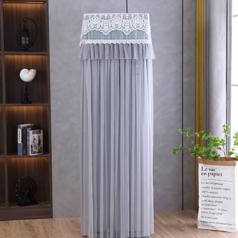 立式柜机空调罩方形客厅布艺开机不取大2匹3p蕾丝空调套防尘罩