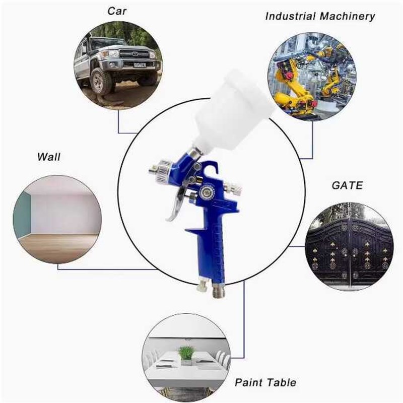 H2000汽车补漆镀膜喷涂家具皮革上色汽车内饰小喷枪喷漆修补
