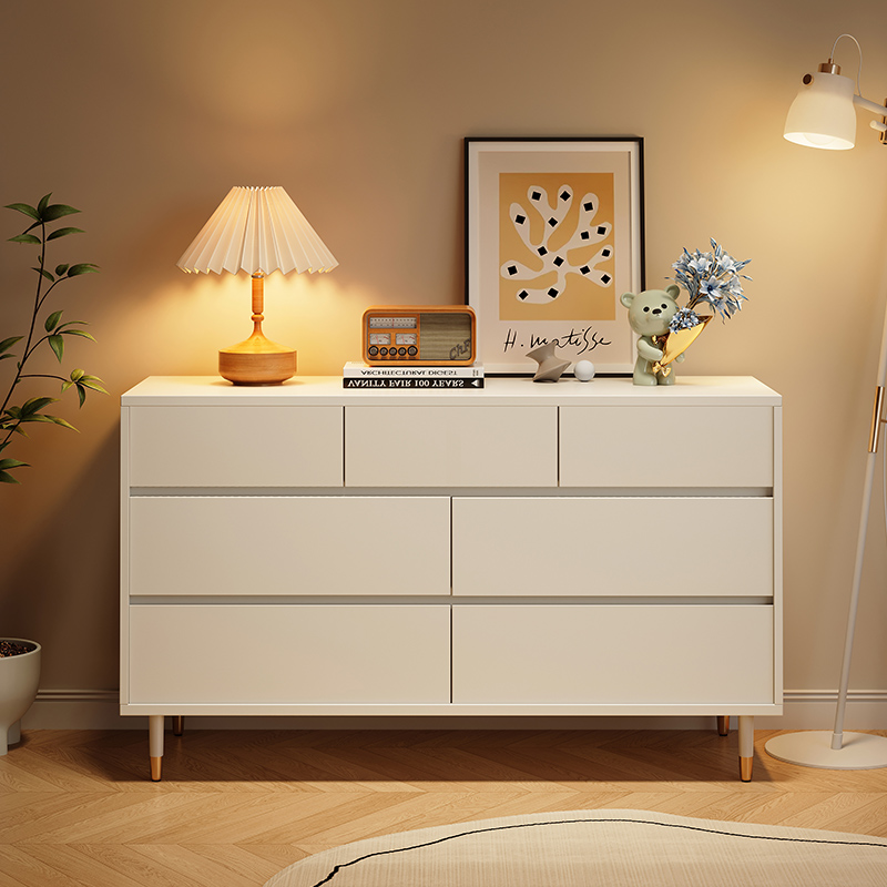 实木五斗柜收纳柜卧室储物柜简约现代客厅置物柜法式床尾柜抽屉柜