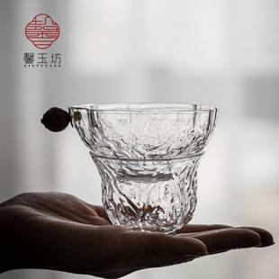 馨玉坊玻璃茶滤网纱细茶漏斗公道杯泡茶器功夫茶具配件茶叶过滤网