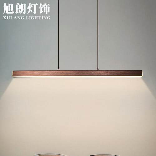 餐厅灯创意灯具办公室吊灯北欧吧台工业风现代简约led长条灯