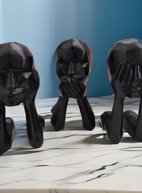 北欧创意人物装饰玄关电视柜摆件现代艺术雕塑客厅桌面家居工艺品